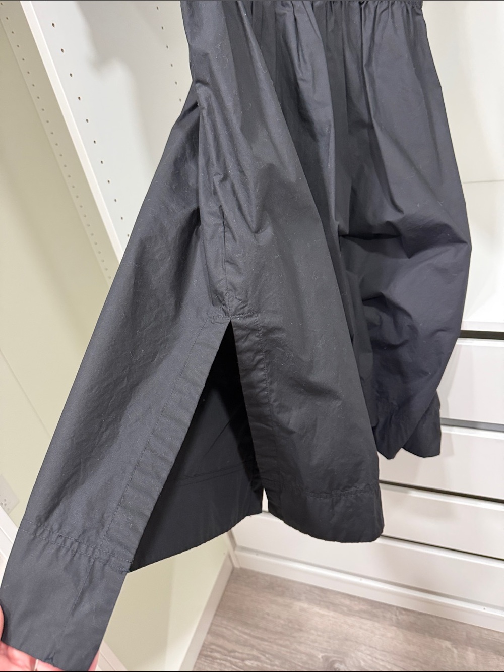 Free Assembly Black Cotton Utility Midi Dress - Picture 6 of 9
